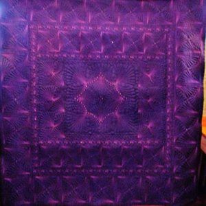 Art Quilt Whole cloth Wall Hanging Crystals